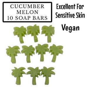 10 Bar, Palm Trees, Cucumber Melon, Handmade Soap ( PRICE IS FIRM )
